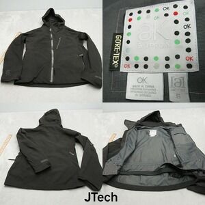 Burton AK 3L Static Gore-Tex Jacket Women Small Black Waterproof Hooded Full Zip